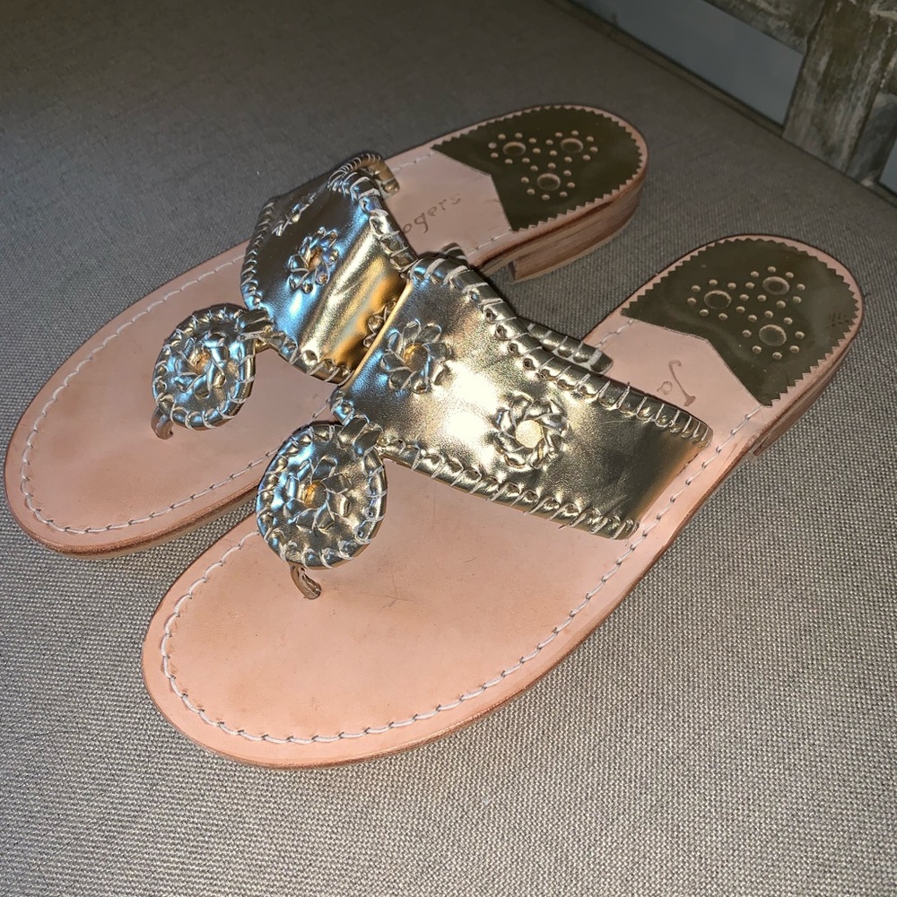 Gold Jack Rogers Sandal Size 8